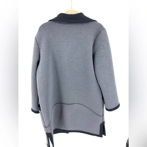 Clara Sun Woo Neoprene Jacket Coat Womens Medium Minimalist Old Money Coatigan - Picture 2 of 7